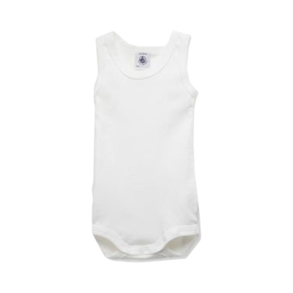 Sleeveless Onesie - White